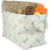 imageBone Dry Pet Storage Collection Paw and Bone Print Small Rectangle 14x8x9quot RoseMint