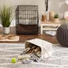 imageBone Dry Pet Storage Collection Paw and Bone Print Small Rectangle 14x8x9quot RoseMint