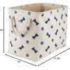 imageBone Dry Pet Storage Collection Paw and Bone Print Small Rectangle 14x8x9quot RoseNautical Blue