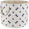 imageBone Dry Pet Storage Collection Paw and Bone Print Small Rectangle 14x8x9quot RoseNautical Blue