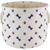 imageBone Dry Pet Storage Collection Paw and Bone Print Small Rectangle 14x8x9quot RoseNautical Blue