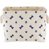 imageBone Dry Pet Storage Collection Paw and Bone Print Small Rectangle 14x8x9quot RoseNautical Blue