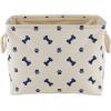 imageBone Dry Pet Storage Collection Paw and Bone Print Small Rectangle 14x8x9quot RoseNautical Blue