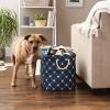 imageBone Dry Pet Storage Collection Paw and Bone Print Small Rectangle 14x8x9quot RoseNavy