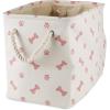 imageBone Dry Pet Storage Collection Paw and Bone Print Small Rectangle 14x8x9quot RoseRose