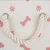imageBone Dry Pet Storage Collection Paw and Bone Print Small Rectangle 14x8x9quot RoseRose