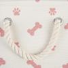 imageBone Dry Pet Storage Collection Paw and Bone Print Small Rectangle 14x8x9quot RoseRose