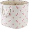 imageBone Dry Pet Storage Collection Paw and Bone Print Small Rectangle 14x8x9quot RoseRose