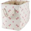 imageBone Dry Pet Storage Collection Paw and Bone Print Small Rectangle 14x8x9quot RoseRose