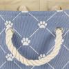 imageBone Dry Pet Storage Collection Paw and Bone Print Small Rectangle 14x8x9quot RoseStonewash Blue