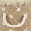 imageBone Dry Pet Storage Collection Paw and Bone Print Small Rectangle 14x8x9quot RoseTaupe