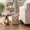 imageBone Dry Pet Storage Collection Paw and Bone Print Small Rectangle 14x8x9quot RoseTaupe