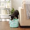 imageBone Dry Pet Storage Collection Striped Paw Patch Bin Small Round NavyAqua