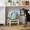 imageBone Dry Pet Storage Collection Striped Paw Patch Bin Small Round NavyAqua