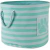 imageBone Dry Pet Storage Collection Striped Paw Patch Bin Small Round NavyAqua