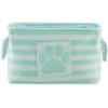 imageBone Dry Pet Storage Collection Striped Paw Patch Bin Small Round NavyAqua