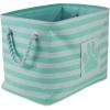 imageBone Dry Pet Storage Collection Striped Paw Patch Bin Small Round NavyAqua