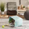 imageBone Dry Pet Storage Collection Striped Paw Patch Bin Small Round NavyAqua