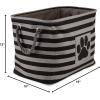 imageBone Dry Pet Storage Collection Striped Paw Patch Bin Small Round NavyBlack