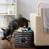 imageBone Dry Pet Storage Collection Striped Paw Patch Bin Small Round NavyBlack
