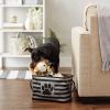 imageBone Dry Pet Storage Collection Striped Paw Patch Bin Small Round NavyBlack