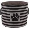imageBone Dry Pet Storage Collection Striped Paw Patch Bin Small Round NavyBlack