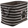 imageBone Dry Pet Storage Collection Striped Paw Patch Bin Small Round NavyBlack