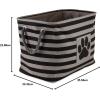 imageBone Dry Pet Storage Collection Striped Paw Patch Bin Small Round NavyBlack