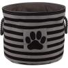 imageBone Dry Pet Storage Collection Striped Paw Patch Bin Small Round NavyBlack