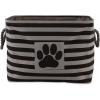 imageBone Dry Pet Storage Collection Striped Paw Patch Bin Small Round NavyBlack