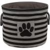 imageBone Dry Pet Storage Collection Striped Paw Patch Bin Small Round NavyBlack