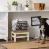 imageBone Dry Pet Storage Collection Striped Paw Patch Bin Small Round NavyBlack