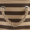 imageBone Dry Pet Storage Collection Striped Paw Patch Bin Small Round NavyBrown