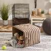 imageBone Dry Pet Storage Collection Striped Paw Patch Bin Small Round NavyBrown