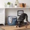 imageBone Dry Pet Storage Collection Striped Paw Patch Bin Small Round NavyDark Navy