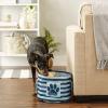 imageBone Dry Pet Storage Collection Striped Paw Patch Bin Small Round NavyDark Navy