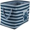 imageBone Dry Pet Storage Collection Striped Paw Patch Bin Small Round NavyDark Navy