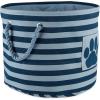 imageBone Dry Pet Storage Collection Striped Paw Patch Bin Small Round NavyDark Navy