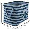 imageBone Dry Pet Storage Collection Striped Paw Patch Bin Small Round NavyDark Navy