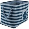 imageBone Dry Pet Storage Collection Striped Paw Patch Bin Small Round NavyDark Navy