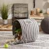 imageBone Dry Pet Storage Collection Striped Paw Patch Bin Small Round NavyGray