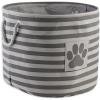 imageBone Dry Pet Storage Collection Striped Paw Patch Bin Small Round NavyGray