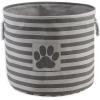 imageBone Dry Pet Storage Collection Striped Paw Patch Bin Small Round NavyGray