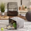 imageBone Dry Pet Storage Collection Striped Paw Patch Bin Small Round NavyGray