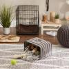 imageBone Dry Pet Storage Collection Striped Paw Patch Bin Small Round NavyGray