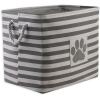 imageBone Dry Pet Storage Collection Striped Paw Patch Bin Small Round NavyGray