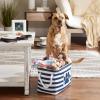 imageBone Dry Pet Storage Collection Striped Paw Patch Bin Small Round NavyNavy