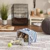 imageBone Dry Pet Storage Collection Striped Paw Patch Bin Small Round NavyNavy