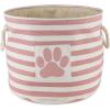 imageBone Dry Pet Storage Collection Striped Paw Patch Bin Small Round NavyRose