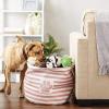 imageBone Dry Pet Storage Collection Striped Paw Patch Bin Small Round NavyRose